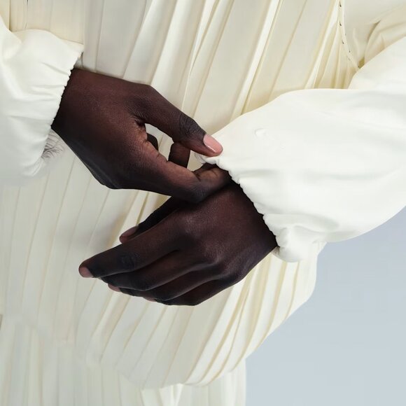 NWT Nike Sportswear Collection Women's Pleated Track Jacket HJ0516-133 SZ MEDIUM - Picture 3 of 5